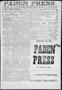 Newspaper: Paden Press (Paden, Okla.), Vol. 1, No. 12, Ed. 1 Saturday, June 27, …