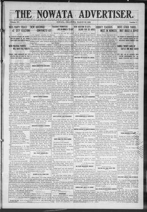 The Nowata Advertiser. (Nowata, Okla.), Vol. 15, No. 2, Ed. 1 Friday, March 26, 1909