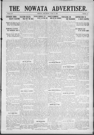 The Nowata Advertiser. (Nowata, Okla.), Vol. 15, No. 14, Ed. 1 Friday, June 18, 1909