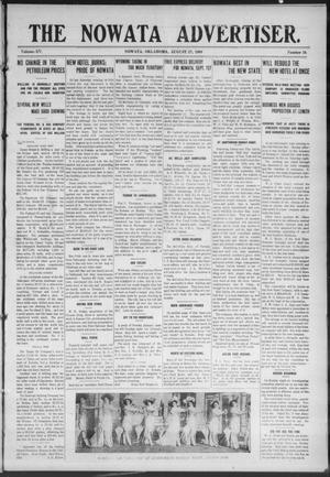 The Nowata Advertiser. (Nowata, Okla.), Vol. 15, No. 24, Ed. 1 Friday, August 27, 1909