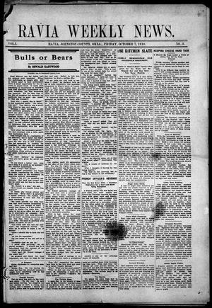 Ravia Weekly News. (Ravia, Okla.), Vol. 1, No. 3, Ed. 1 Friday, October 7, 1910