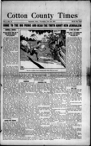 Cotton County Times (Randlett, Okla.), Vol. 1, No. 5, Ed. 1 Thursday, October 24, 1912