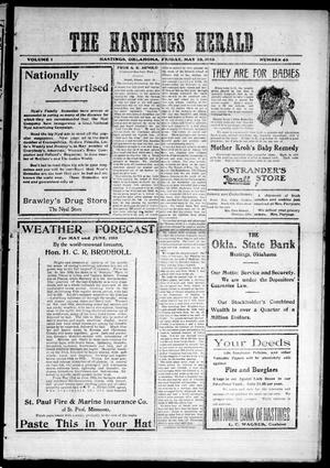 The Hastings Herald (Hastings, Okla.), Vol. 1, No. 48, Ed. 1 Friday, May 23, 1913