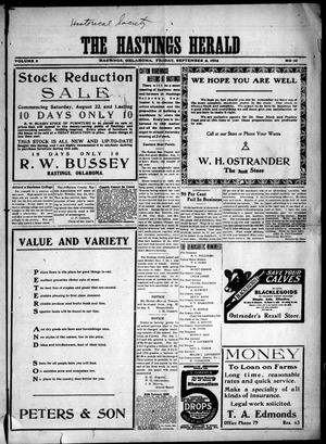 The Hastings Herald (Hastings, Okla.), Vol. 3, No. 10, Ed. 1 Friday, September 4, 1914