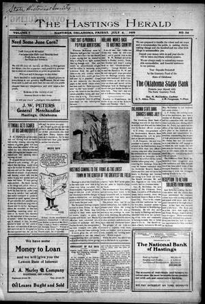 The Hastings Herald (Hastings, Okla.), Vol. 7, No. 34, Ed. 1 Friday, July 4, 1919