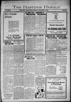 The Hastings Herald (Hastings, Okla.), Vol. 7, No. 50, Ed. 1 Friday, October 24, 1919