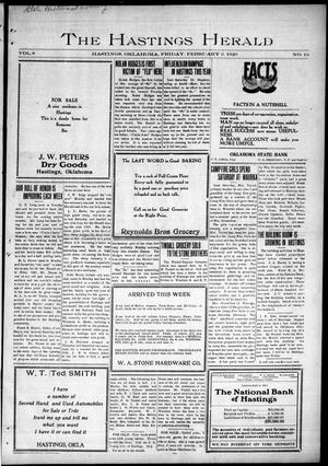 The Hastings Herald (Hastings, Okla.), Vol. 8, No. 13, Ed. 1 Friday, February 6, 1920