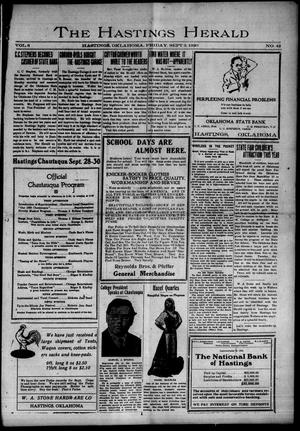 The Hastings Herald (Hastings, Okla.), Vol. 8, No. 42, Ed. 1 Friday, September 3, 1920