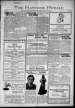 The Hastings Herald (Hastings, Okla.), Vol. 8, No. 43, Ed. 1 Friday, September 10, 1920