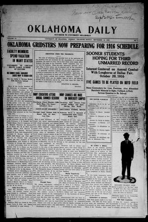 Oklahoma Daily (Norman, Okla.), Vol. 11, No. 1, Ed. 1 Monday, September 18, 1916