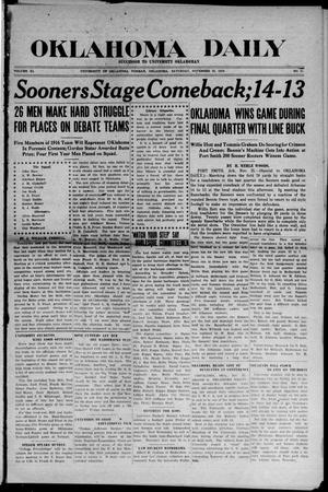 Oklahoma Daily (Norman, Okla.), Vol. 11, No. 51, Ed. 1 Saturday, November 25, 1916