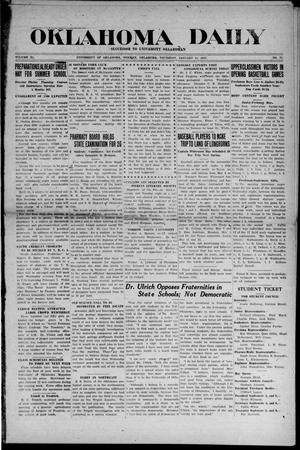 Oklahoma Daily (Norman, Okla.), Vol. 11, No. 70, Ed. 1 Thursday, January 11, 1917