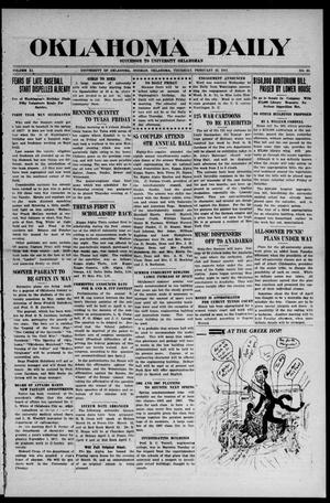 Oklahoma Daily (Norman, Okla.), Vol. 11, No. 94, Ed. 1 Thursday, February 22, 1917