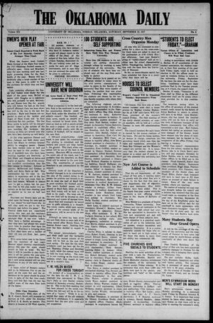 The Oklahoma Daily (Norman, Okla.), Vol. 12, No. 4, Ed. 1 Saturday, September 22, 1917