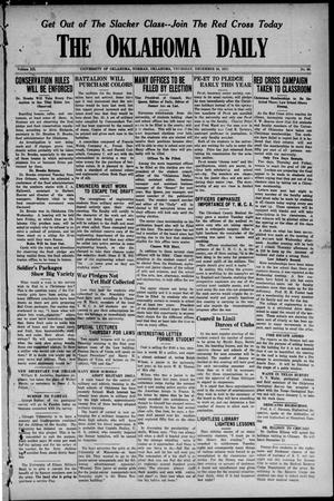 The Oklahoma Daily (Norman, Okla.), Vol. 12, No. 69, Ed. 1 Thursday, December 20, 1917