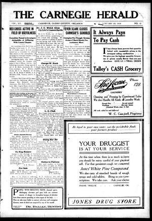 The Carnegie Herald (Carnegie, Okla.), Vol. 15, No. 42, Ed. 1 Wednesday, January 23, 1918