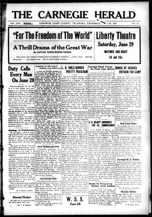 The Carnegie Herald (Carnegie, Okla.), Vol. 16, No. 12, Ed. 1 Wednesday, June 26, 1918