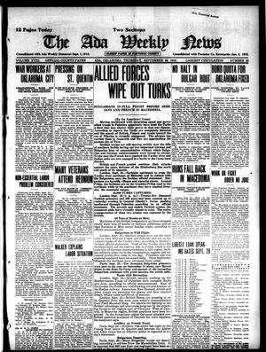 The Ada Weekly News (Ada, Okla.), Vol. 18, No. 23, Ed. 1 Thursday, September 26, 1918