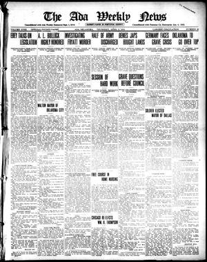 The Ada Weekly News (Ada, Okla.), Vol. 18, No. 50, Ed. 1 Thursday, April 3, 1919