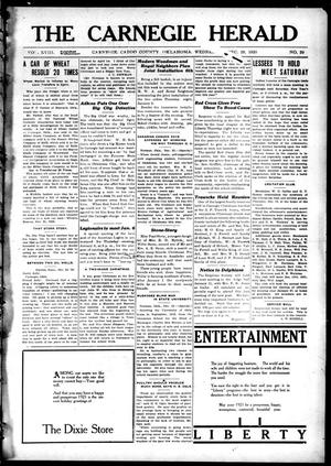 The Carnegie Herald (Carnegie, Okla.), Vol. 18, No. 39, Ed. 1 Wednesday, December 29, 1920