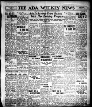 The Ada Weekly News (Ada, Okla.), Vol. 20, No. 36, Ed. 1 Thursday, December 30, 1920