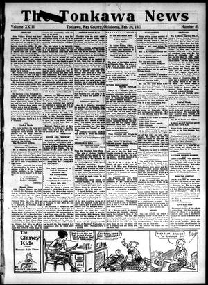 The Tonkawa News (Tonkawa, Okla.), Vol. 23, No. 51, Ed. 1 Thursday, February 24, 1921
