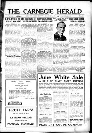 The Carnegie Herald (Carnegie, Okla.), Vol. 19, No. 12, Ed. 1 Wednesday, June 22, 1921