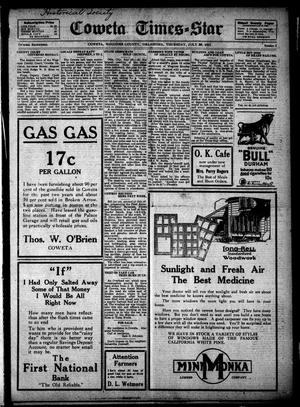 Coweta Times-Star (Coweta, Okla.), Vol. 17, No. 3, Ed. 1 Thursday, July 28, 1921
