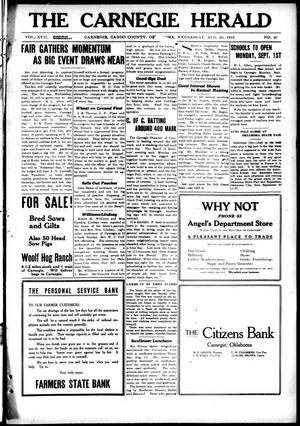 The Carnegie Herald (Carnegie, Okla.), Vol. 17, No. 20, Ed. 1 Wednesday, August 20, 1919