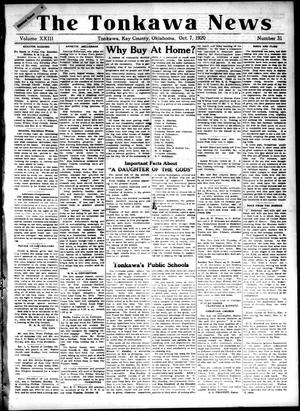 The Tonkawa News (Tonkawa, Okla.), Vol. 23, No. 31, Ed. 1 Thursday, October 7, 1920