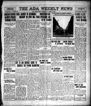 The Ada Weekly News (Ada, Okla.), Vol. 20, No. 26, Ed. 1 Thursday, October 21, 1920
