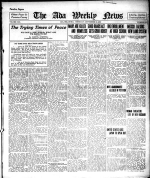 The Ada Weekly News (Ada, Okla.), Vol. 19, No. 22, Ed. 1 Thursday, September 18, 1919