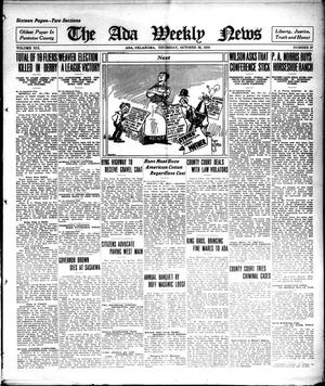 The Ada Weekly News (Ada, Okla.), Vol. 19, No. 27, Ed. 1 Thursday, October 23, 1919