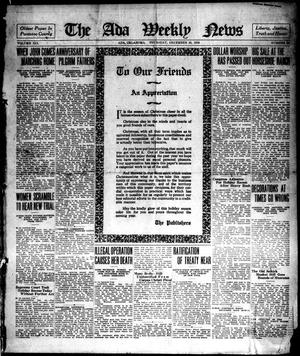The Ada Weekly News (Ada, Okla.), Vol. 19, No. 36, Ed. 1 Thursday, December 25, 1919