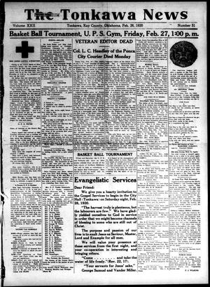 The Tonkawa News (Tonkawa, Okla.), Vol. 22, No. 51, Ed. 1 Thursday, February 26, 1920