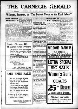 The Carnegie Herald (Carnegie, Okla.), Vol. 18, No. 2, Ed. 1 Wednesday, April 14, 1920