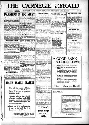 The Carnegie Herald (Carnegie, Okla.), Vol. 18, No. 3, Ed. 1 Wednesday, April 21, 1920