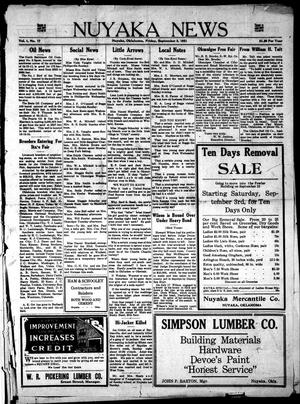 Nuyaka News (Nuyaka, Okla.), Vol. 1, No. 17, Ed. 1 Friday, September 2, 1921