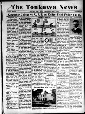 The Tonkawa News (Tonkawa, Okla.), Vol. 24, No. 30, Ed. 1 Thursday, October 6, 1921