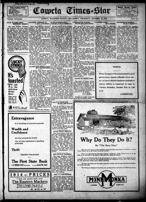Coweta Times-Star (Coweta, Okla.), Vol. 17, No. 15, Ed. 1 Thursday, October 13, 1921