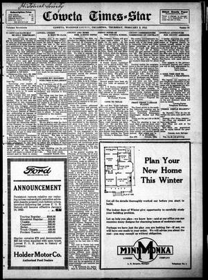 Coweta Times-Star (Coweta, Okla.), Vol. 17, No. 31, Ed. 1 Thursday, February 2, 1922