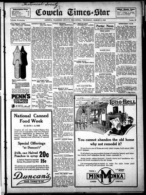 Coweta Times-Star (Coweta, Okla.), Vol. 17, No. 35, Ed. 1 Thursday, March 2, 1922