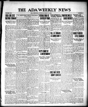 Primary view of object titled 'The Ada Weekly News (Ada, Okla.), Vol. 21, No. 41, Ed. 1 Thursday, March 16, 1922'.