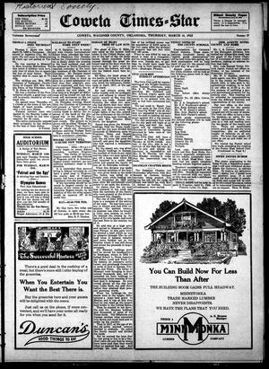 Coweta Times-Star (Coweta, Okla.), Vol. 17, No. 37, Ed. 1 Thursday, March 16, 1922