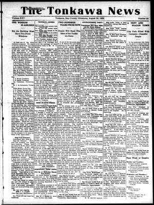 The Tonkawa News (Tonkawa, Okla.), Vol. 25, No. 24, Ed. 1 Thursday, August 24, 1922