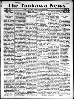 The Tonkawa News (Tonkawa, Okla.), Vol. 25, No. 26, Ed. 1 Thursday, September 7, 1922