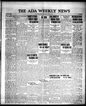 The Ada Weekly News (Ada, Okla.), Vol. 23, No. 6, Ed. 1 Thursday, June 7, 1923