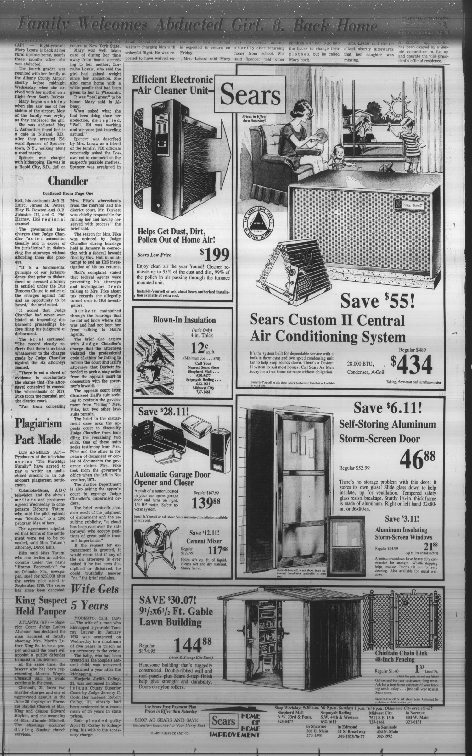 Oklahoma City Times (Oklahoma City, Okla.), Vol. 85, No. 133, Ed. 1 Thursday, July 25, 1974
                                                
                                                    [Sequence #]: 3 of 72
                                                