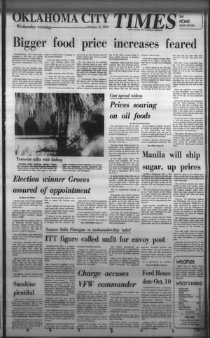 Primary view of object titled 'Oklahoma City Times (Oklahoma City, Okla.), Vol. 85, No. 192, Ed. 2 Wednesday, October 2, 1974'.