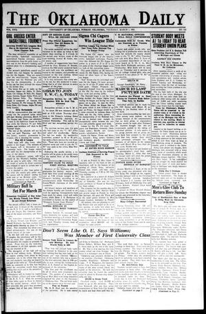The Oklahoma Daily (Norman, Okla.), Vol. 17, No. 123, Ed. 1 Thursday, March 1, 1923